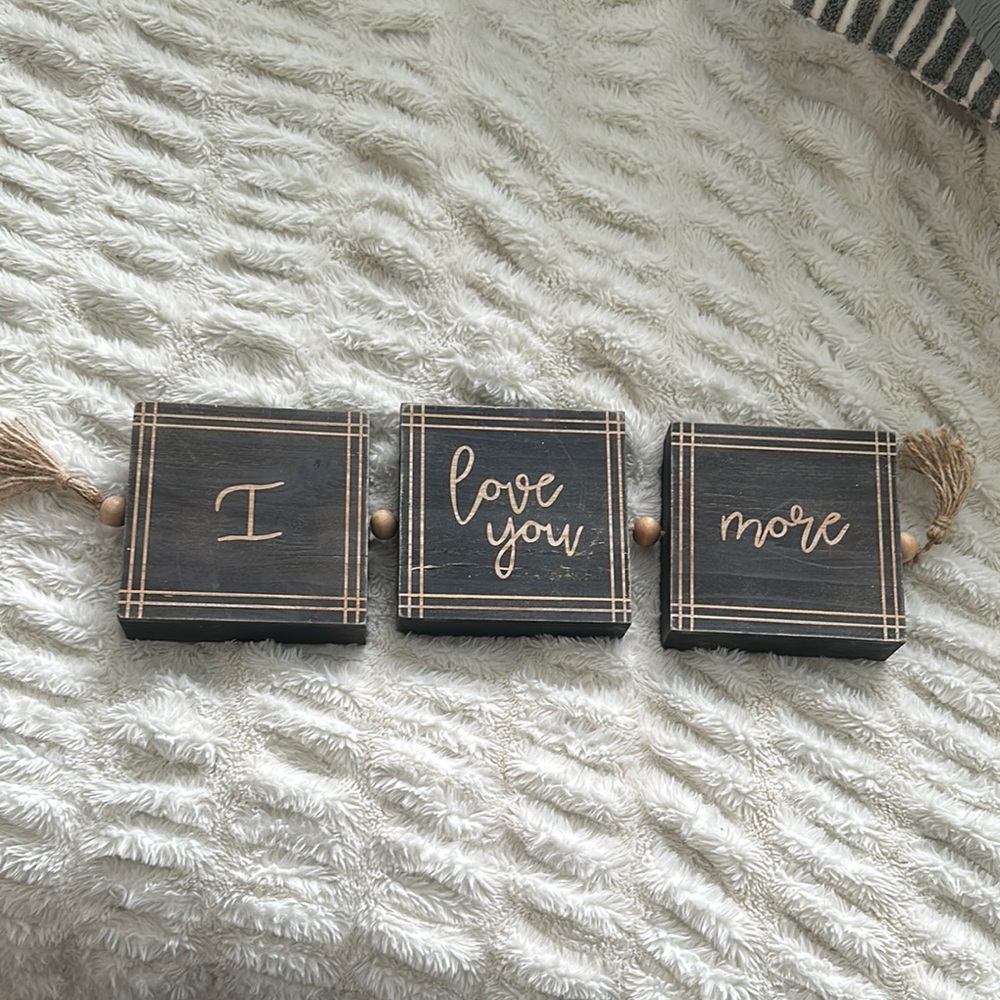 Rustic Black and Gold Decorative Blocks